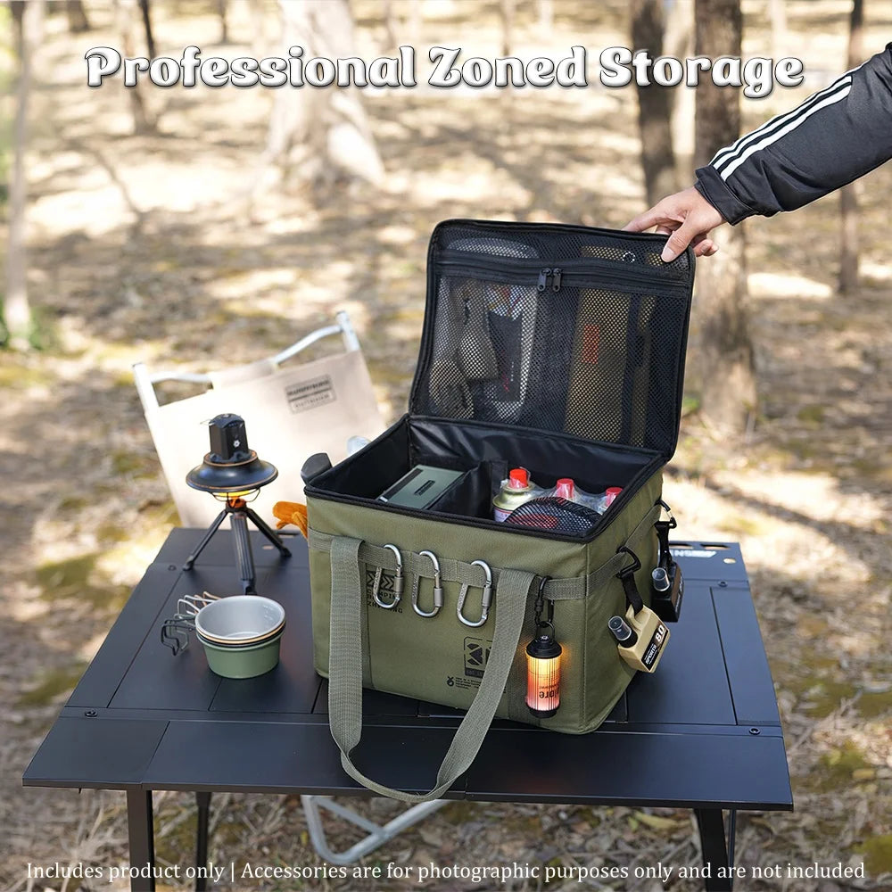 42L Tactical Camping Storage Bag Large Capacity Foldable Reusable Ideal for Picnic Utensils and Outdoor Gear