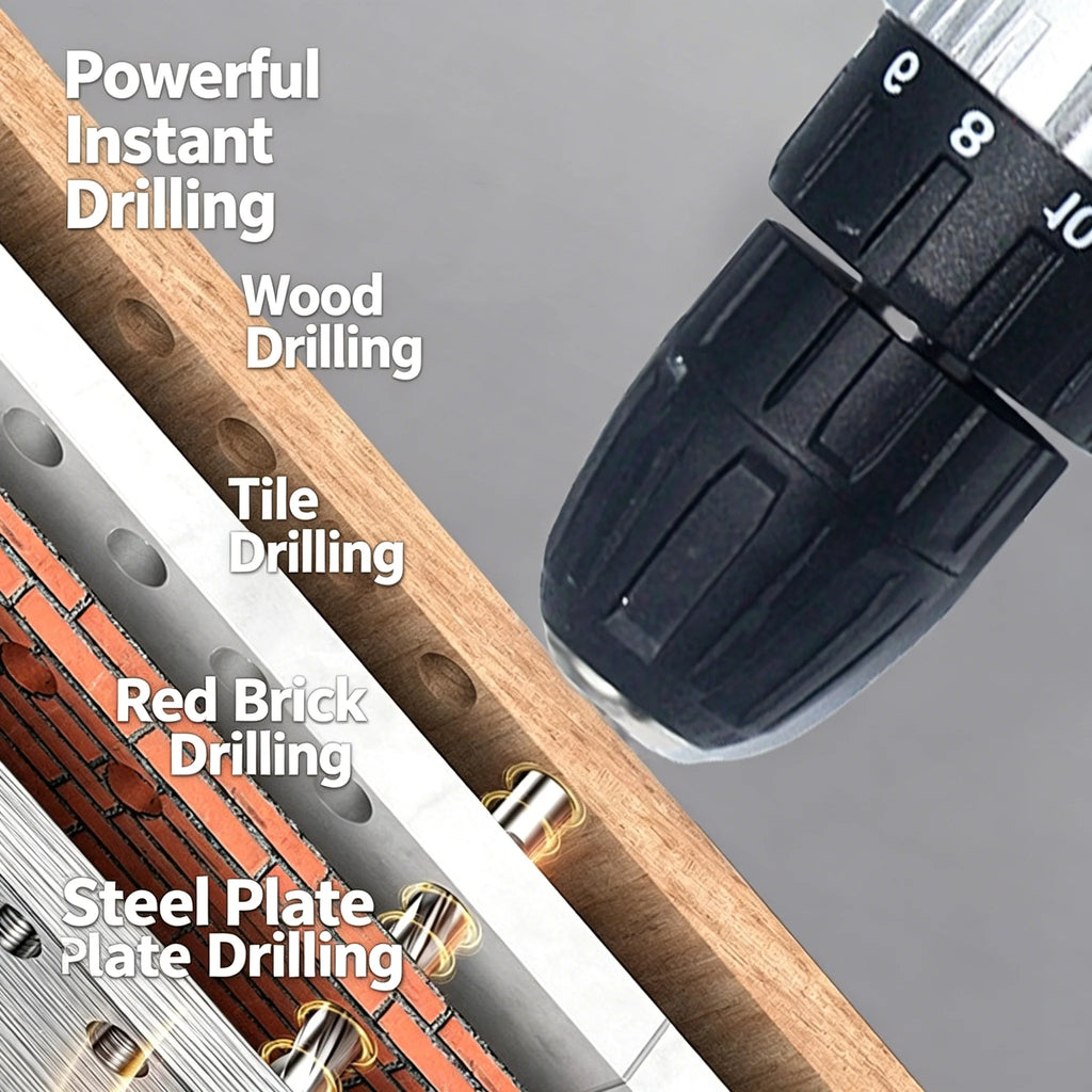 Cordless Lithium Screwdriver, Mini Electric Screwdriver, Portable Electric Drill, Multi-function Impact Drill, Power Tool Combo
