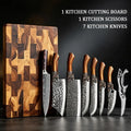 Perfect for Holiday Gifts Non Slip Easy To Clean Chef Knife Chopping Board Set Kitchen Accessories Boning Knives Exceptional