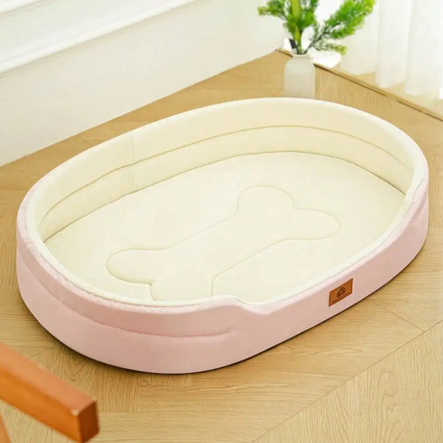 1pc Removable & Washable Pet Bed, Suitable For All Seasons, Semi-Enclosed Design For Small Dogs & Cats, Autumn/Winter