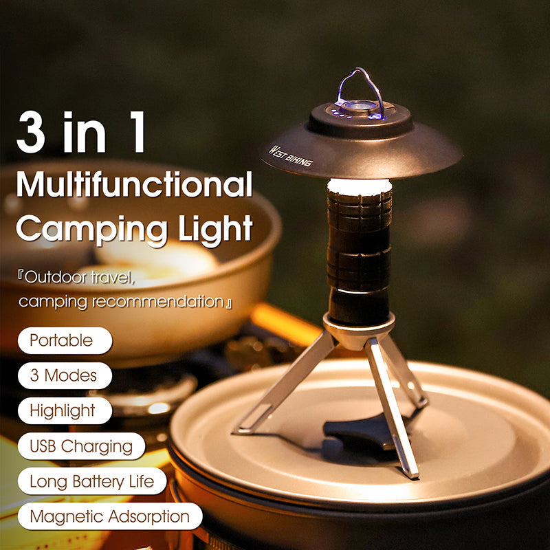 Outdoor Lighthouse Camping Light, Camping Tent Light, Portable Magnetic Suction Emergency Flashlight