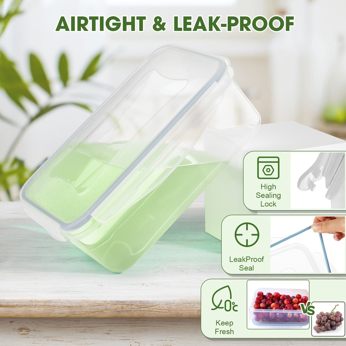 16-50PCS Food Storage Containers Set - BPA-Free Plastic Containers with Lids, Labels & Marker - Stackable, Leak-Proof, Reusable Kitchen Organizers for Meal Prep & Pantry Storage