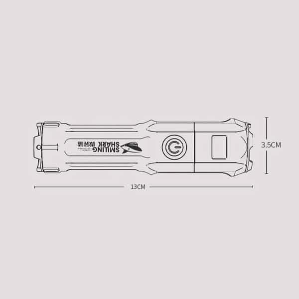 Super Bright ABS Strong Light Focusing Led Flashlight