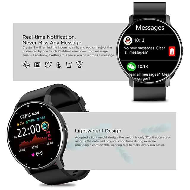Zl02 Smart Watch 1.28 Inch Smartwatch Fitness Running Watch